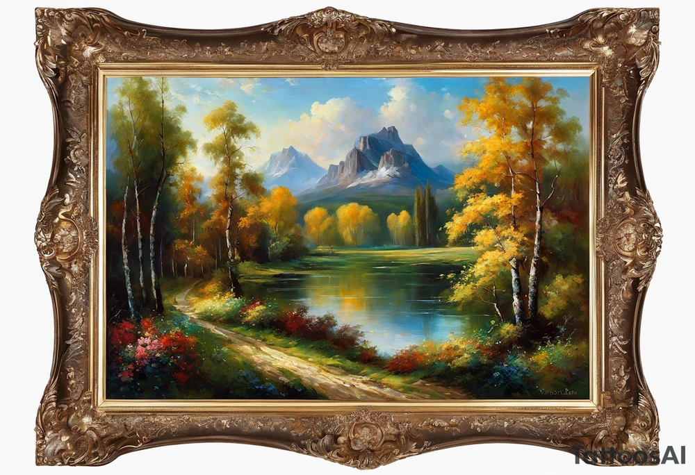 самурай летит среди облаков. под ним океан и горы. война и любовь tattoo idea