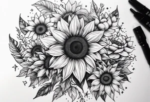 I’m a capicorn I love sunflowers, stars and set sunsets I also think a cassopiea consultation  is tired to me name starts with a W I have 3 kids 1 boy and 2 girls for my  fore arm tattoo idea