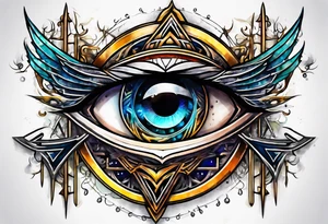 cybersigil eye tattoo idea
