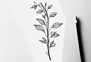 A rugged vine stem wrapping around forearm tattoo idea