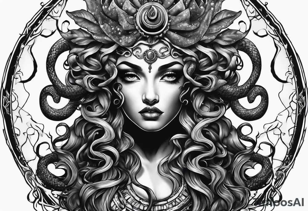 Medusa looking into you tattoo idea
