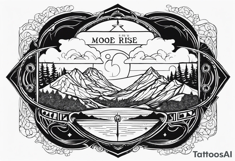 create the saying From the past we rise to our future with Moore overtop tattoo idea