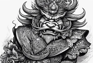 Balanise Barong side view tattoo idea