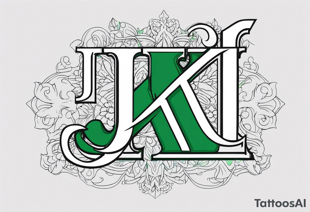 Emerald with “J+K” tattoo idea