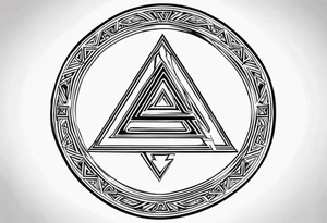 Valhalla sword shield valknut shield tattoo idea