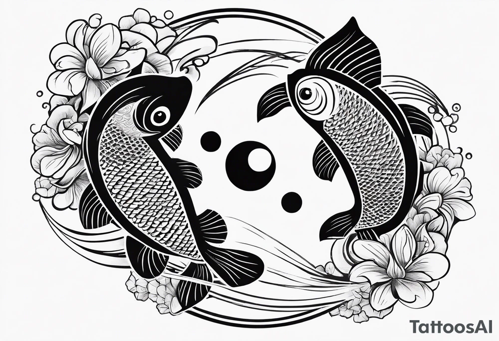 Koi fish ying yang tattoo idea