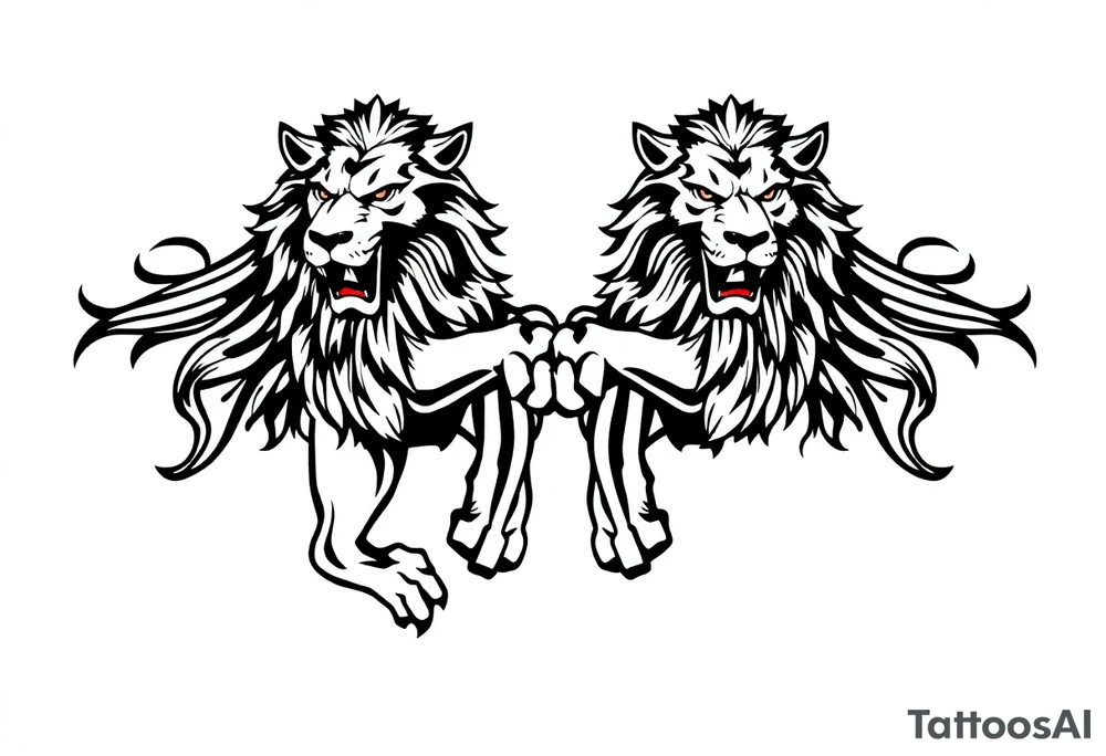 Irish with lions tattoo idea