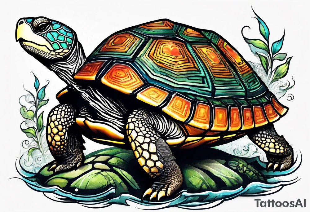 turtle rabbit tattoo idea