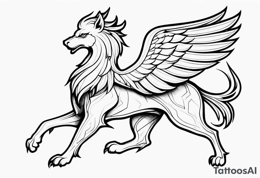 Mythical Griffin tattoo idea