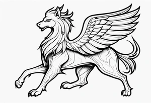 Mythical Griffin tattoo idea