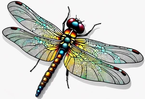 Slave barcode dragonfly tattoo idea