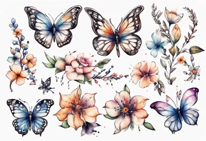 small flowers
tiny butterflies
weaved together 
pretty
delicate tattoo idea