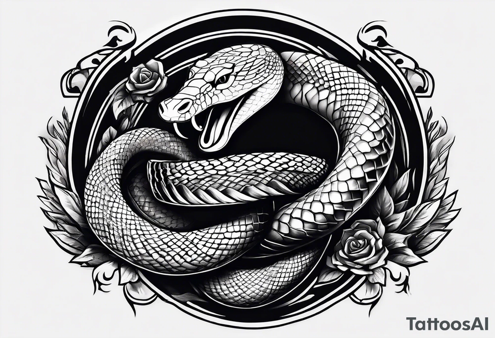 Black mamba Logo with black mamba snake wrapped around tattoo idea