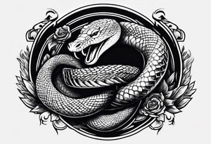 Black mamba Logo with black mamba snake wrapped around tattoo idea