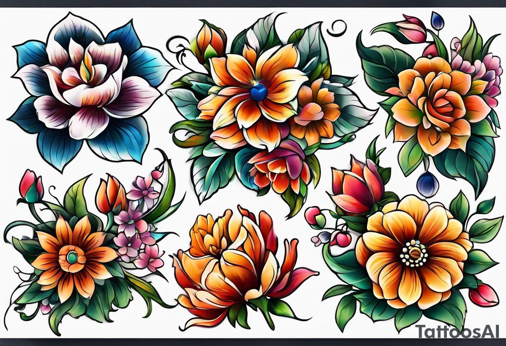 Flowers tattoo tattoo idea