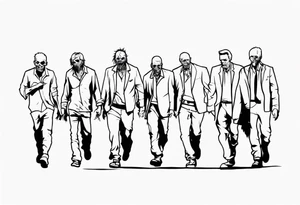 zombies walking tattoo idea