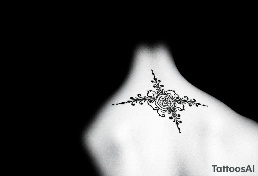 Henna tattoo on wrist in black background tattoo idea