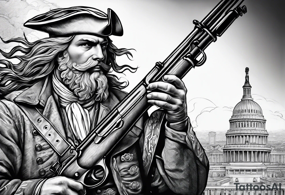 independence, freedom, patriotic, strength, courage, american revolution tattoo idea