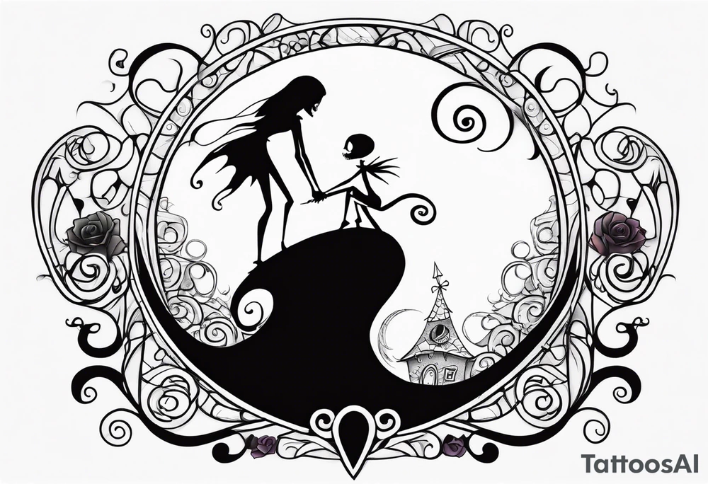 Nightmare before Christmas jack and sally tattoo idea