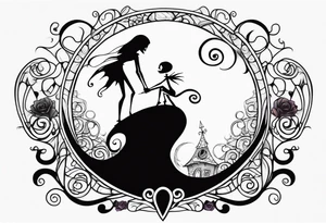 Nightmare before Christmas jack and sally tattoo idea