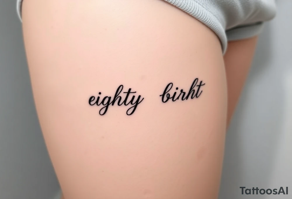 eighty eight baby tattoo idea