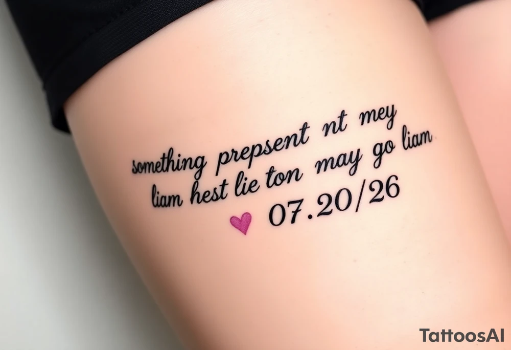 Something represnt my son Liam his birthday is 07/20/26 tattoo idea
