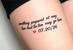 Something represnt my son Liam his birthday is 07/20/26 tattoo idea