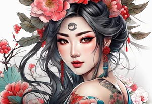 Japanese women tattoo idea