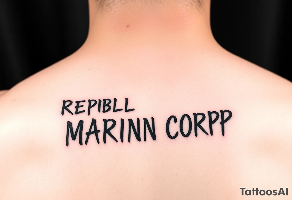 Republic of Korea
Marine Corps
lettering to arm tattoo idea