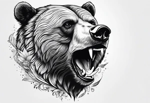 Bearhead on the left forehand tattoo idea