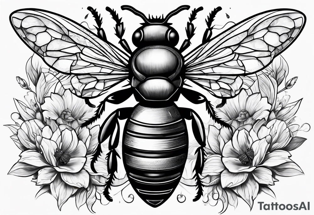 tattoo of mother bee tattoo idea