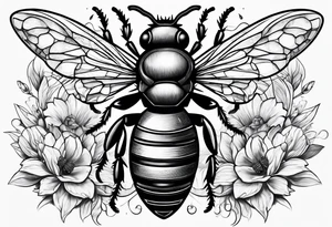 tattoo of mother bee tattoo idea