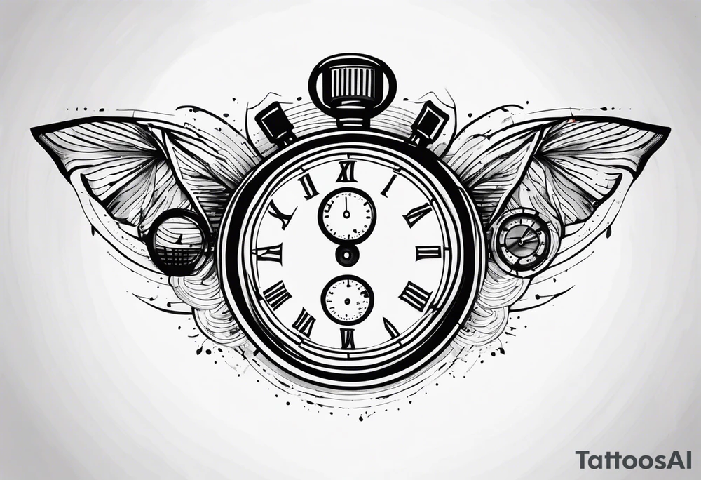 Broken stopwatch tattoo idea