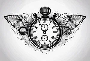 Broken stopwatch tattoo idea