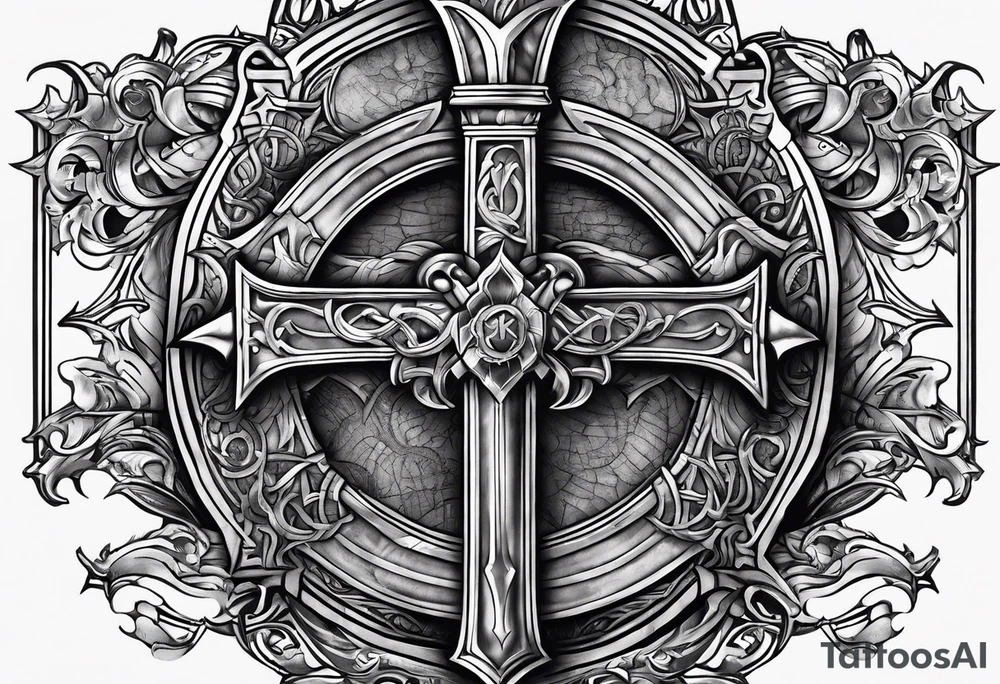The symbol of Matthias a open Bible and a battle Axe tattoo idea