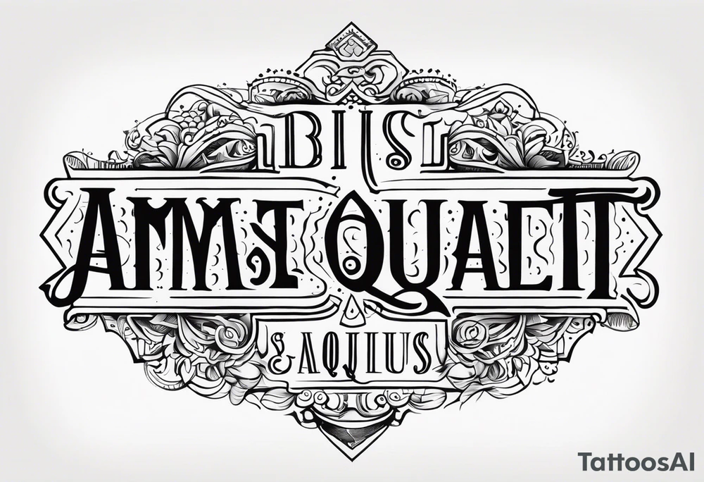 "Quisquis amat valeat, pereat quid nescit amare, bis tanto pereat quisquis amare vetat" tattoo idea