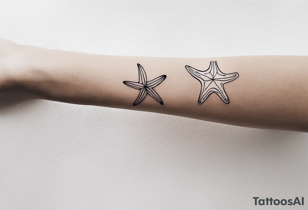 Dainty Shell/starfish wrist tattoo tattoo idea