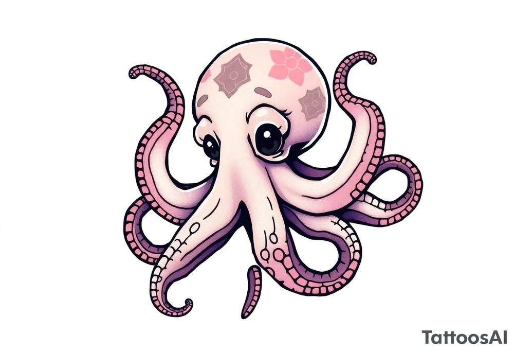 cute cartoon cocktopus , tattoo idea