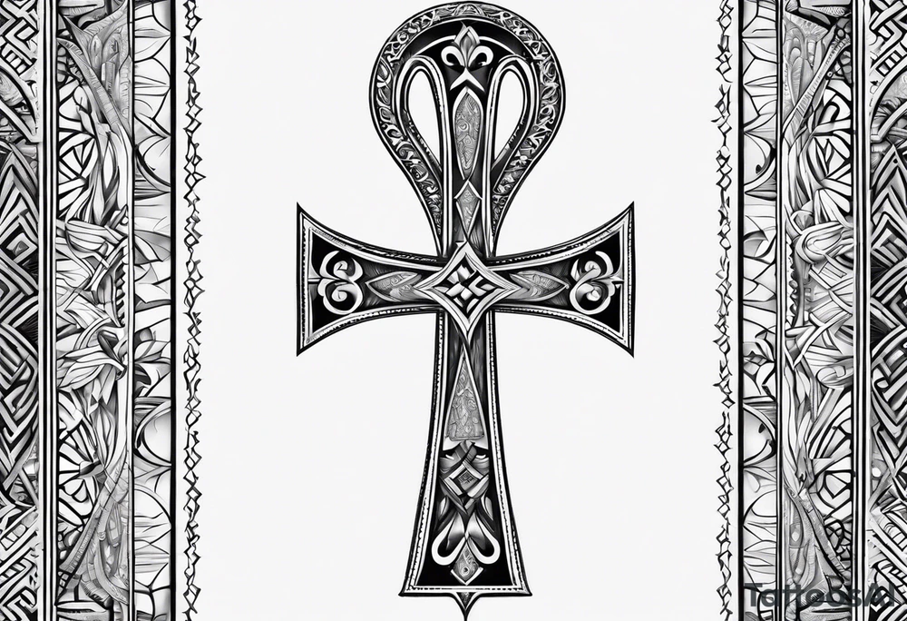 ankh Half sleeve tattoo idea