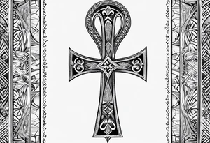 ankh Half sleeve tattoo idea
