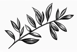 medium sized olive branch for bicep tattoo idea
