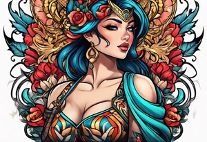 Feminine muscle and power tattoo idea