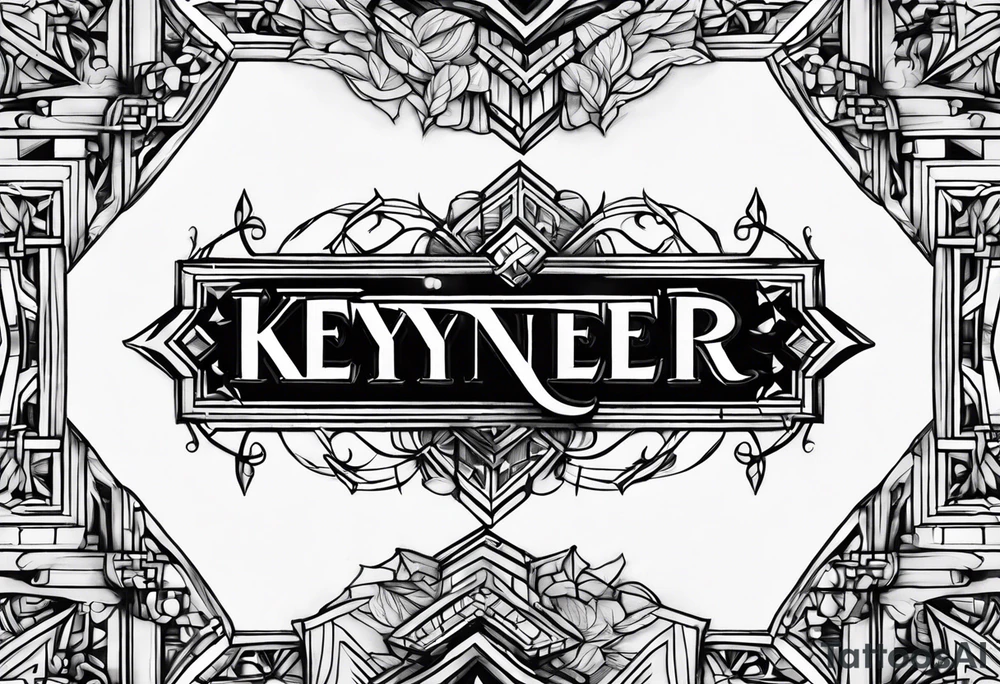 Keyneer name tattoo idea