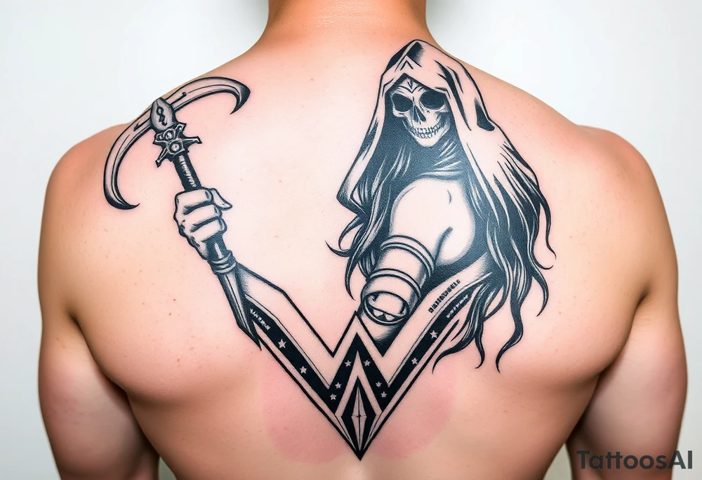 Wonder Woman, grim reaper tattoo idea
