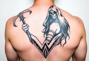 Wonder Woman, grim reaper tattoo idea