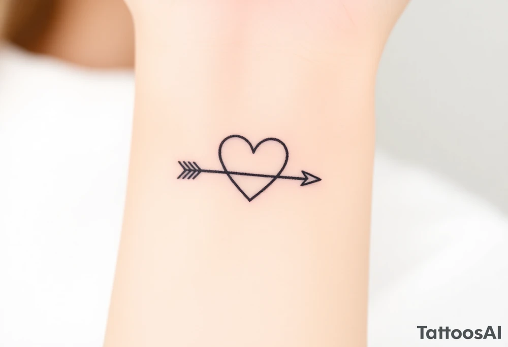 Heart arrow 3_26_1973 tattoo idea