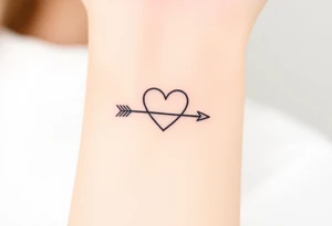 Heart arrow 3_26_1973 tattoo idea