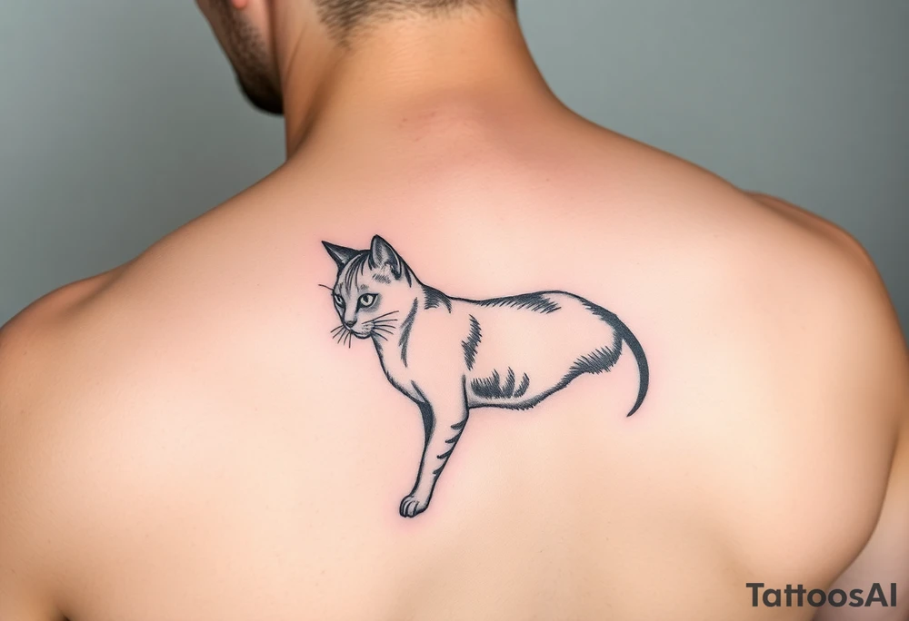black cat tattoo idea