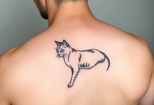 black cat tattoo idea