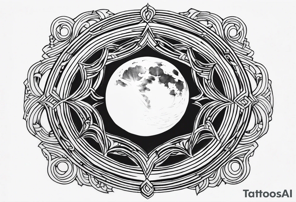 sacred moon tattoo idea